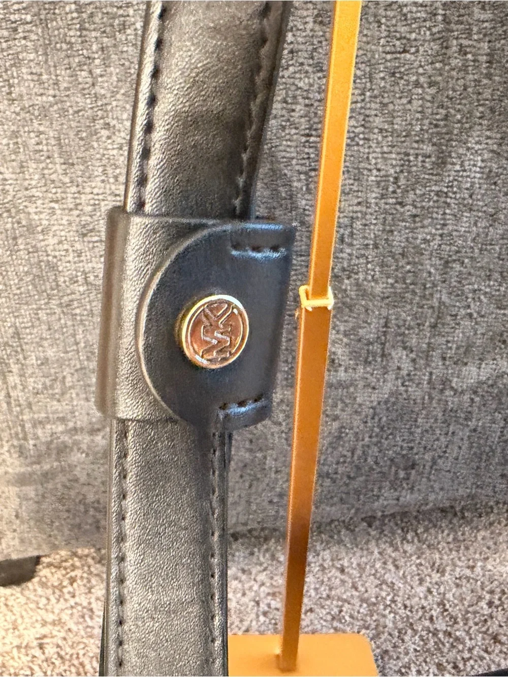 Michael Kors Black Leather & Suede Portia Tote Bag with Gold Accent